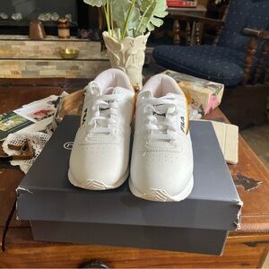 Fila Kids White and Black Sneakers